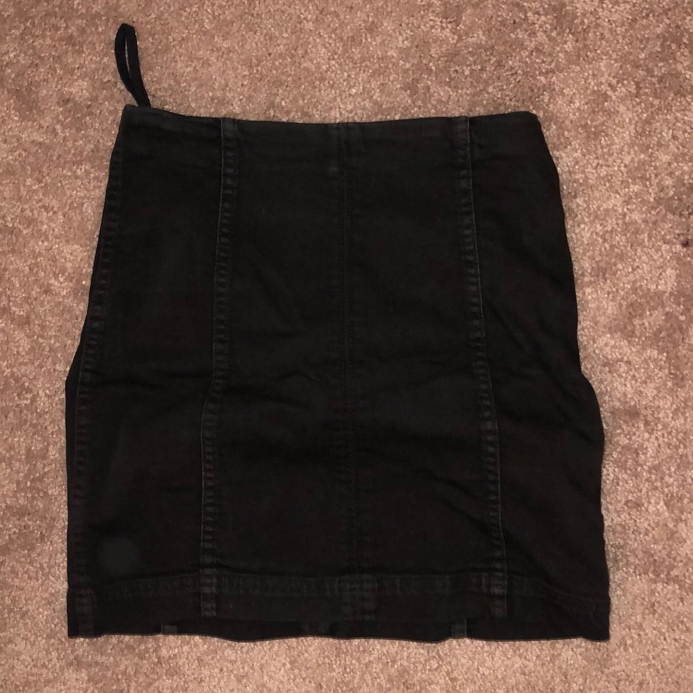 Black Denim Skirt
